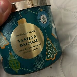 Bath and body works new candle  vanilla balsam